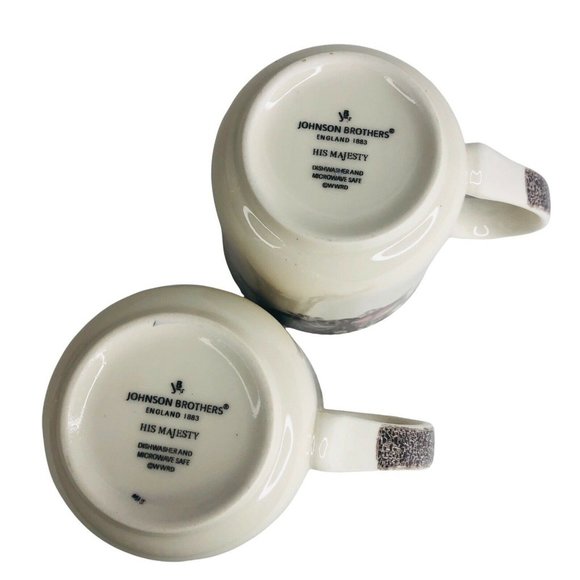 2 New Johnson Brothers Turkey Mugs Thanksgiving Set His Majesty Coffee Cups - Picture 11 of 11